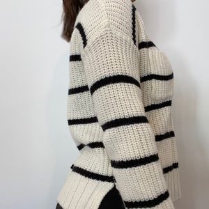 Black and white striped sweater
